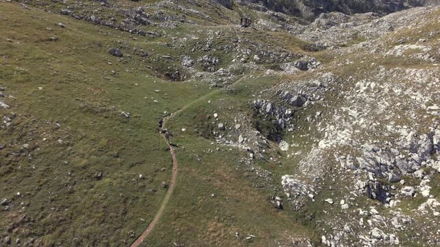 Albanian mountains explored with a trail running session to the Balkan peaks follow by a drone from top