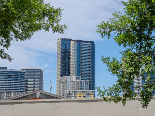 Obraz premium 22 September 2025 Commercial and Residential high rise buildings on George St Sydney NSW Australia