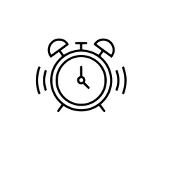 Retro Alarm Clock Icon A Simple Design for Time and Wakefulness