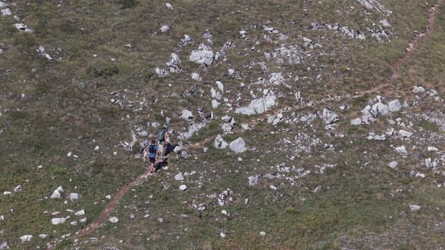 Albanian mountains explored with a trail running session to the Balkan peaks follow by a drone from top