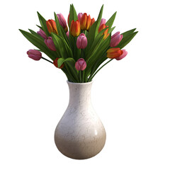 vase with tulips