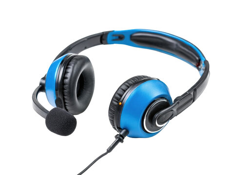 Headset with microphone, white isolate background