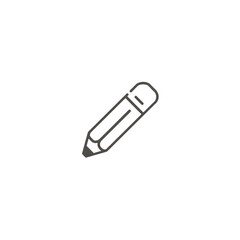 Fototapeta premium Minimal Line Icon of a Carpenter's Pencil
