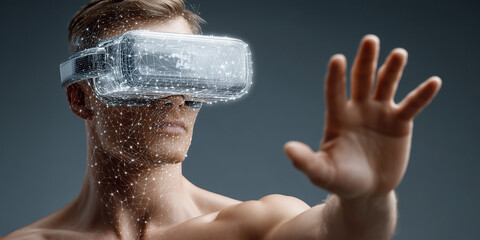 Exploring brain-computer interface ethics virtual reality experience technology lab digital innovation close-up view