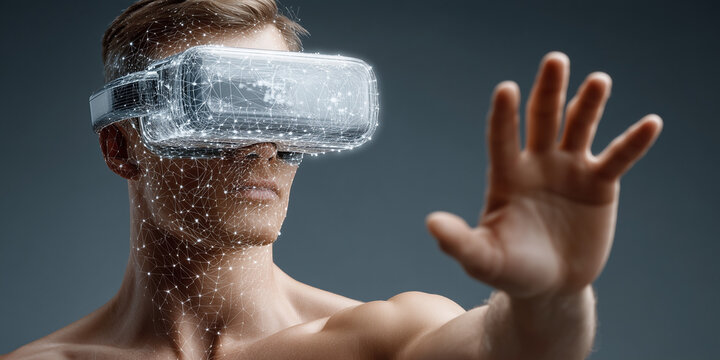 Exploring brain-computer interface ethics virtual reality experience technology lab digital innovation close-up view