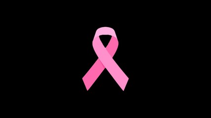 Elegant Pink Ribbon Forming and Unforming | 3D Awareness Animation - Powered by Adobe