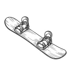 Line vector illustration art of a snowboarding equipment on transparent background