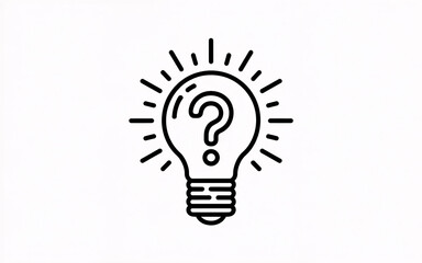 Unlocking ideas with a question mark inside a lightbulb, sparking curiosity and innovative thinking for your next project, business, or marketing campaign