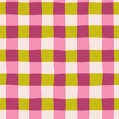 Modern seamless abstract patterns with lines, grids, and organic strokes. Minimal hand-drawn design in trendy cute vibrant style — stylish backgrounds for branding, fabric, and digital projects