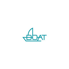 Boat letters logo, creative idea.