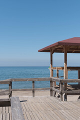 wooden pier on the beach