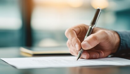 Document Report Business Note Learning For Start-Up In Meeting Room: Manager'S Hands Writing, Reading, And Signing Paperwork At Corporate Office