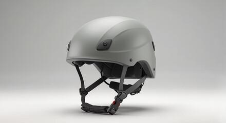 Fototapeta premium Lightweight adaptive helmet with chin strap and sensor mount for adaptive climbers 