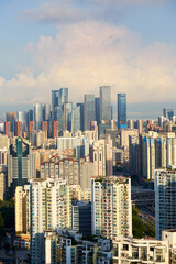 Obraz premium Qianhai Business District skyline and urban scenery in Shenzhen, China