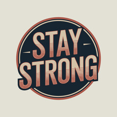 Inspirational round sticker design 