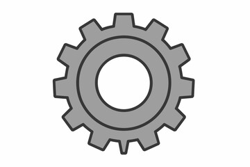 Precision of Technology: A gear in shades of gray, illustrates the interconnectedness of systems, with its intricate structure representing the precision, synchronization.