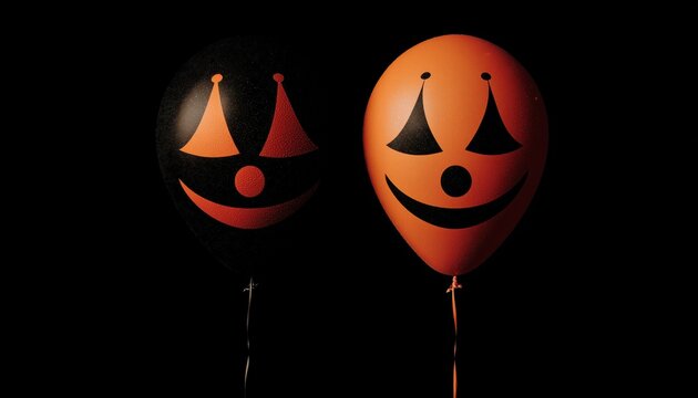 Spooky Halloween Party Featuring A Black And Orange Circus Theme With Evil Clown Performances To Haunt Your Night. Get Ready!
