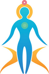 Vector art of spiritual silhouette, a symbol of inner peace and enlightenment, perfect for meditation and wellness designs