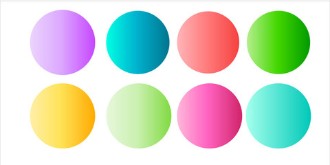 colorful gradient sphere vector collection.Eps10
