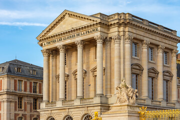 Versailles palace architecture outside Paris, France (translation 