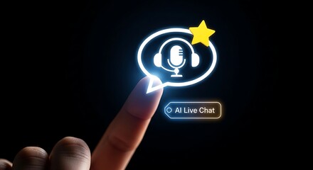 AI Live Chat Application with Finger Tapping the Screen Interface