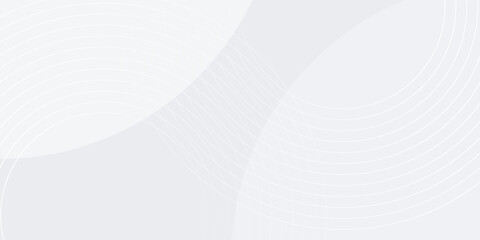 Elegant white geometric abstract background overlap layer on bright space with lines effect decoration. Modern graphic design element circles style concept for banner.