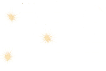 Fototapeta premium Golden starburst light effect generating glitter and optical lens flare on a transparent background overlay