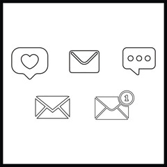 mail silhouette illustration Design mail silhouette icon