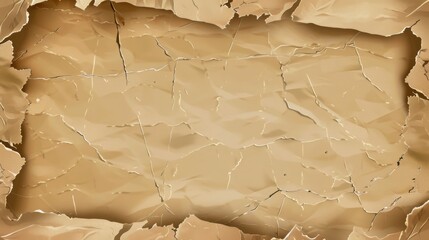 Vintage Textured Materials: Aged Brown Paper, Crumpled Parchment & Grunge Cardboard&mdash;Blank Sheets for Antique Design Backdrops