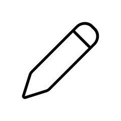 simple line pencil icon. vector icon with editable stroke.