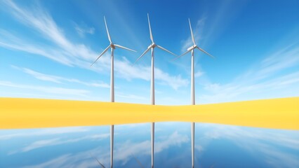 Windmill under blue sky and white clouds