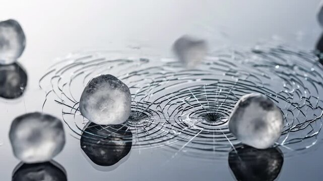 Hailstones Bouncing Off Window Before Cracks Appear
