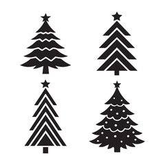 Obraz premium Laser Cut Christmas Tree SVG