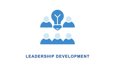 Leadership Development Icon Isolated On White Background