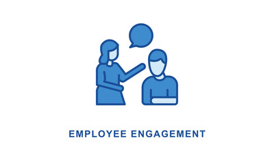 Employee Engagement Icon Isolated On White Background