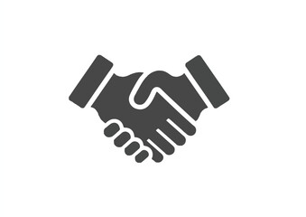 Obraz premium Illustration of a handshake symbolizing agreement partnership or business deal on white background offering a clean graphic