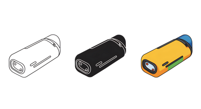 Isometric design of a vape device vector illustration concept art