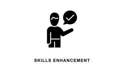 Skills Enhancement Icon Isolated On White Background