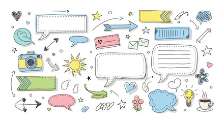 Doodle Clipart Collection Hand-Drawn Elements for Design and Creative Projects