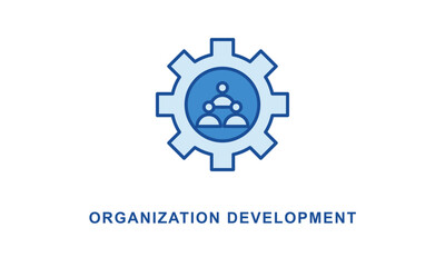 Organization Development Icon Isolated On White Background