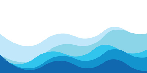 Sea waves layered vector background illustration and sea beach. background modern design eps10