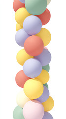 balloons column, AI generated