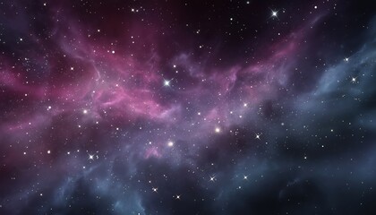 Naklejka premium Vibrant And Sparkling Stars Illuminate Galactic Nebula In A Stunning Display Of Celestial Beauty And Wonder In The Cosmos.