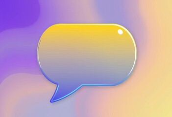Naklejka premium Trendy vector illustration of a speech bubble chat icon, element, background