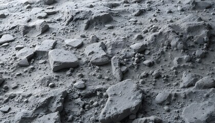 Close-Up of Dusty Ground Surface with Rocks and Pebbles