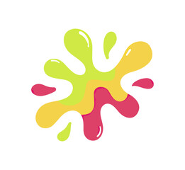 Abstract colorful splash design isolated on black background