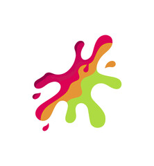 Abstract colorful splash illustration on black background