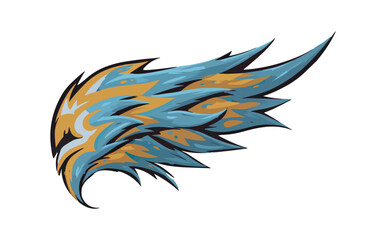 Abstract wing illustration vector design