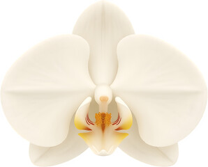 중앙배치된흰색난초일러스트