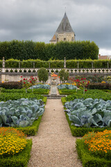 les jardins de Villandry, des jardins dans le style de la Renaissance dans la vallée de la Loire en Touraine , célèbre château de la Loire en France